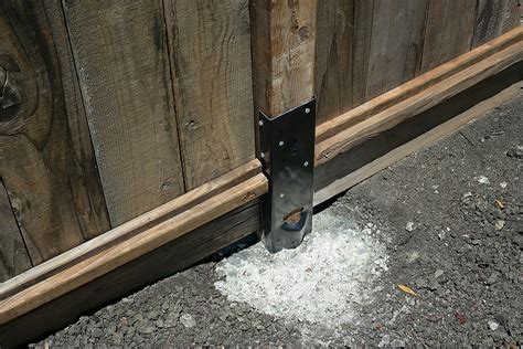 ez mender metal fence repair bracket|simpson strong tie post repair.